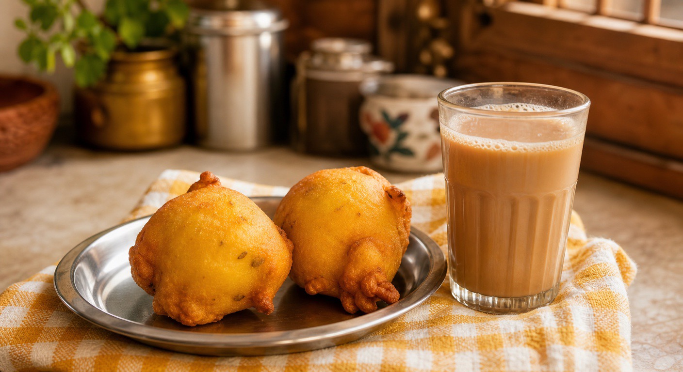 Aloo bonda and batata vada - twins in hot oil