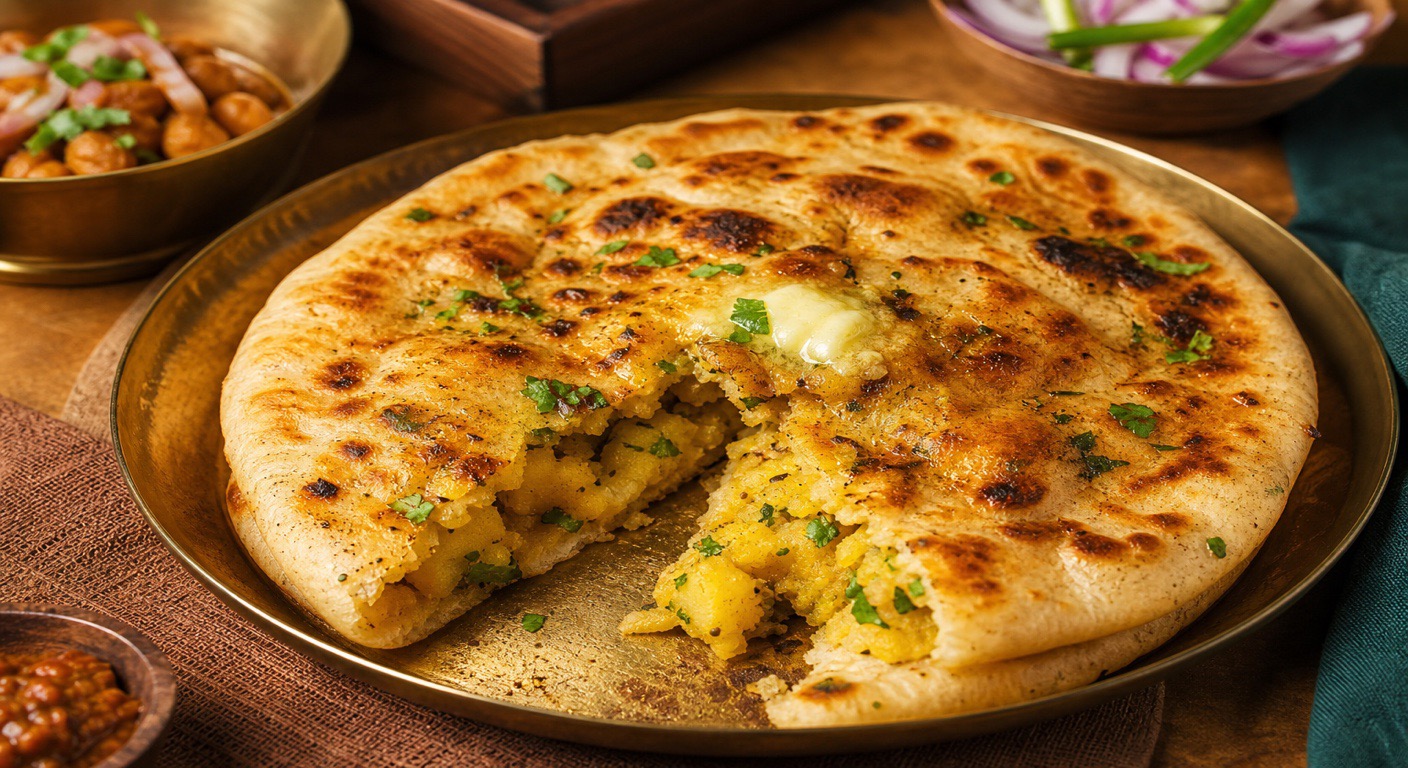 Stuffed kulcha - is it bread or a full meal?