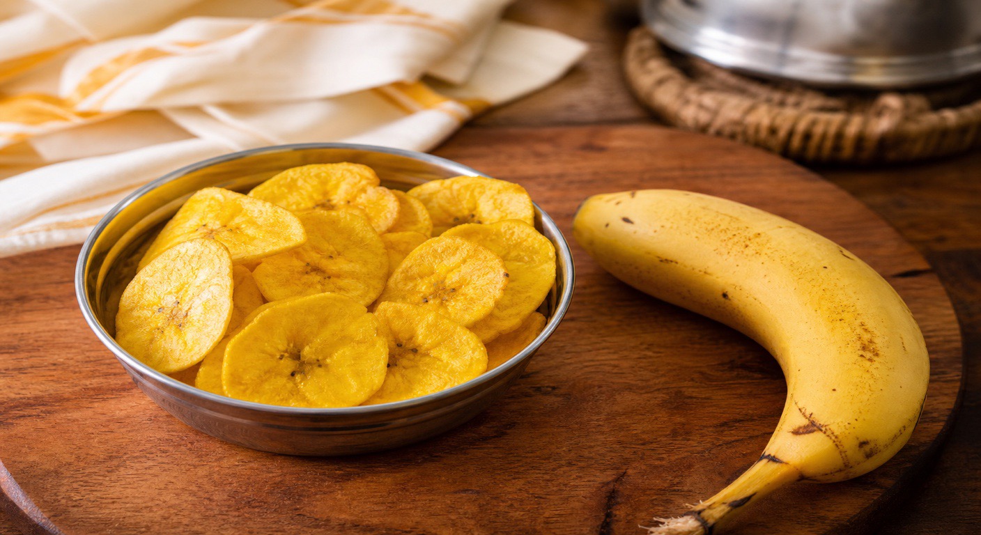 Kerala banana chips - a handful is how many calories?