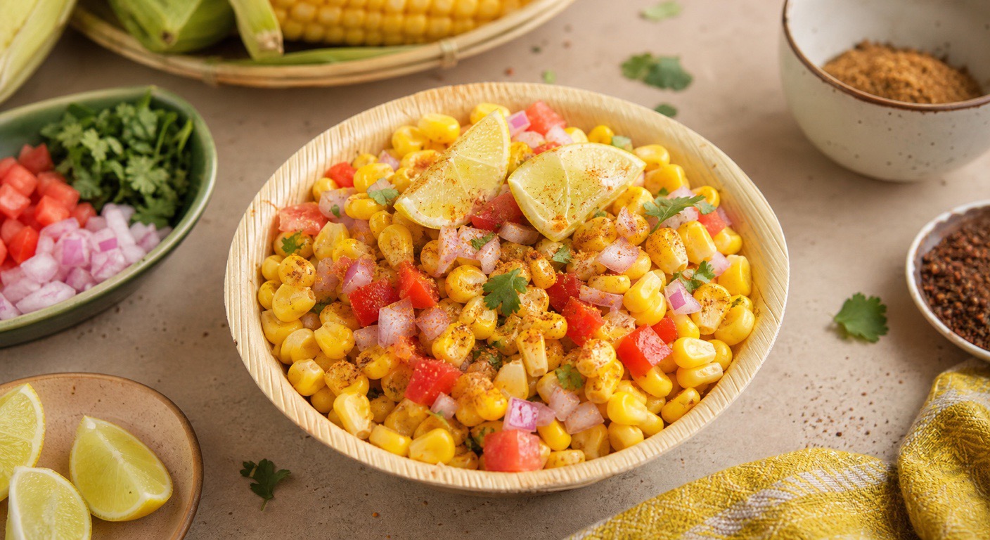 Corn chaat - the genuinely light street snack