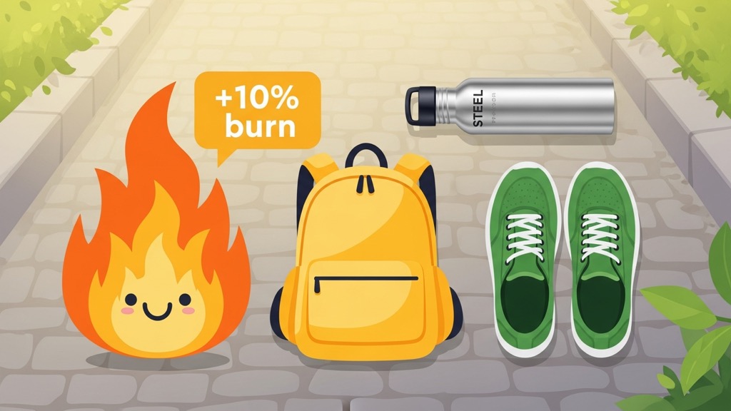 Does a backpack really make your walk burn more?