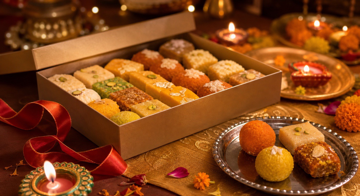 Festival sweets gifting - the box that lands on you