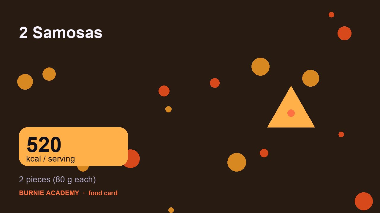2 Samosas: the honest calorie talk