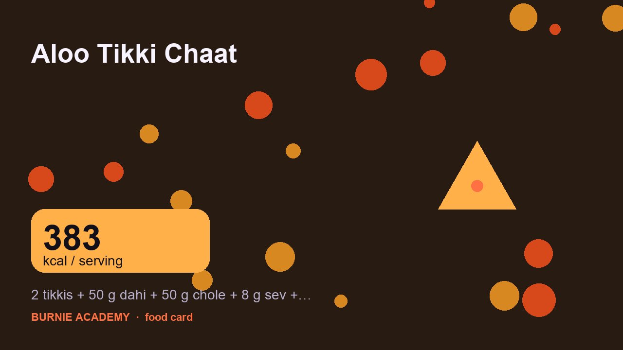 Aloo Tikki Chaat: the honest calorie talk