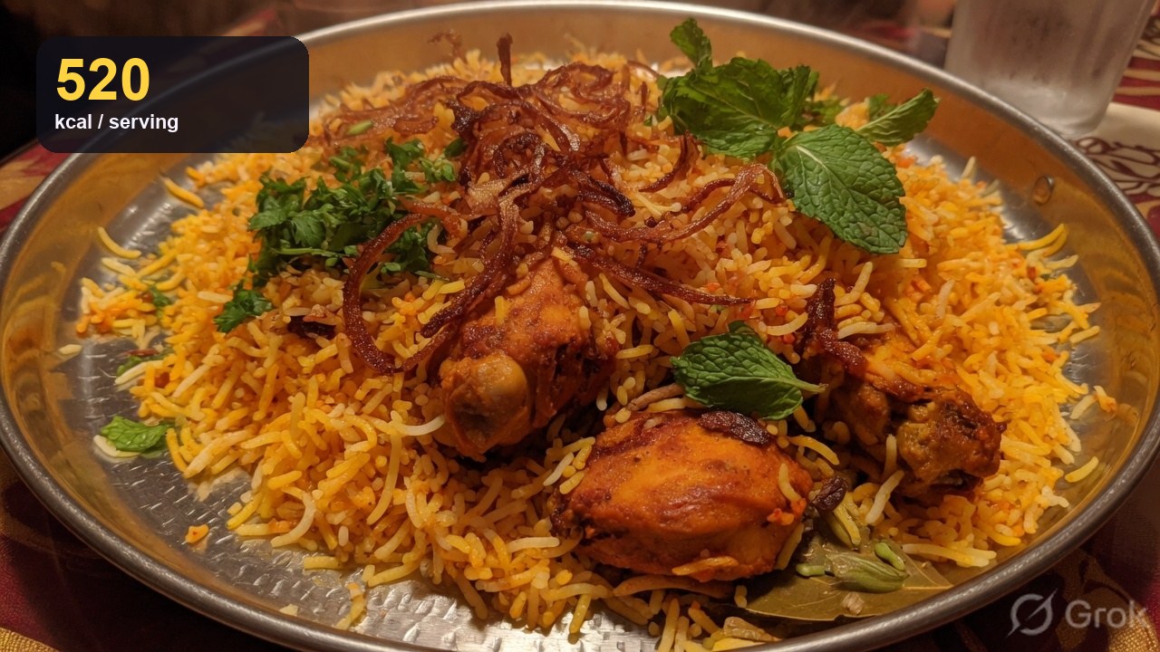 Biryani (chicken): the honest calorie talk