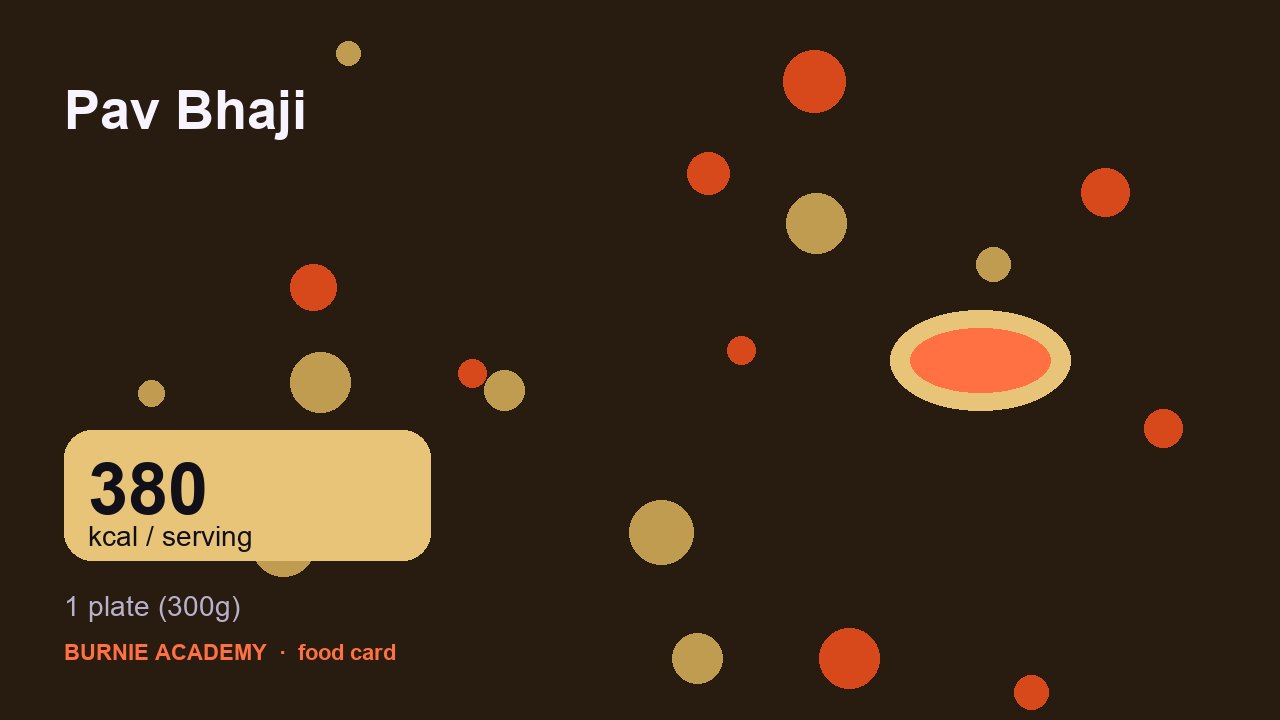 Pav Bhaji: the honest calorie talk