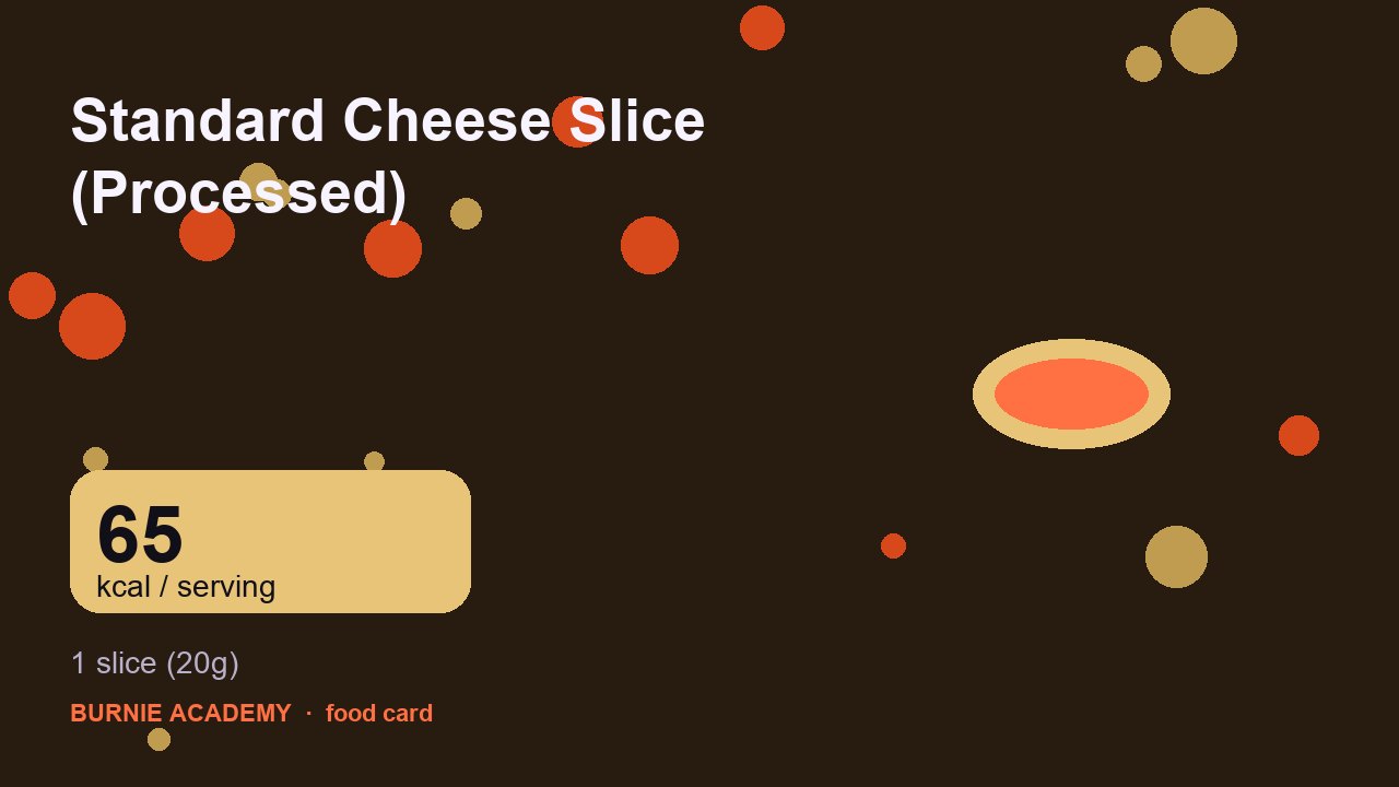 Standard Cheese Slice (Processed): the honest calorie talk