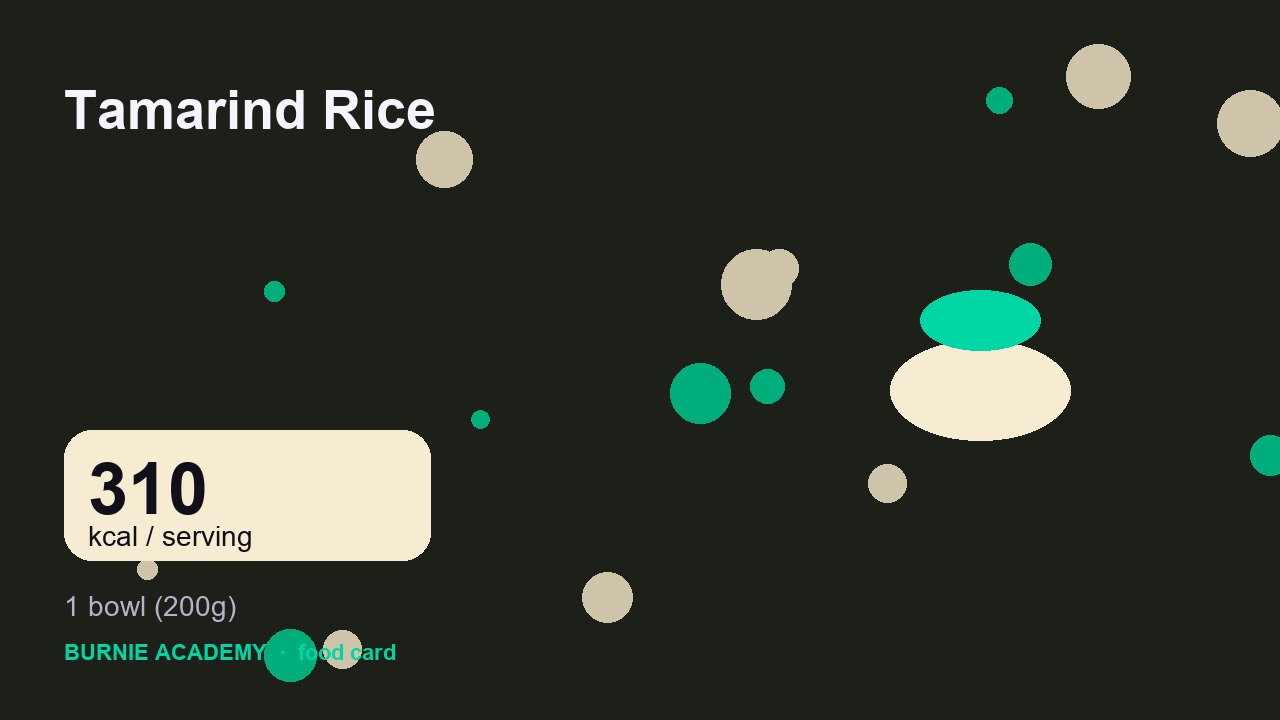 Tamarind Rice: the honest calorie talk