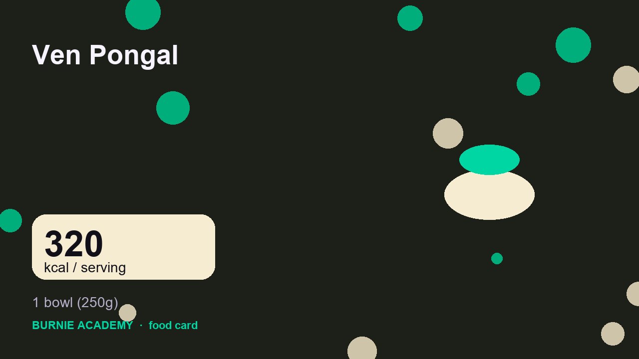 Ven Pongal: the honest calorie talk