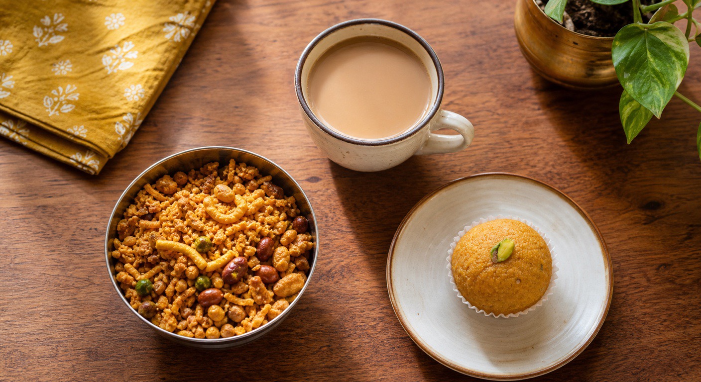 Guests at home - how do I keep the namkeen and sweets light?