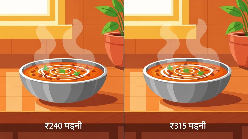 Home-cooked and restaurant food comparison