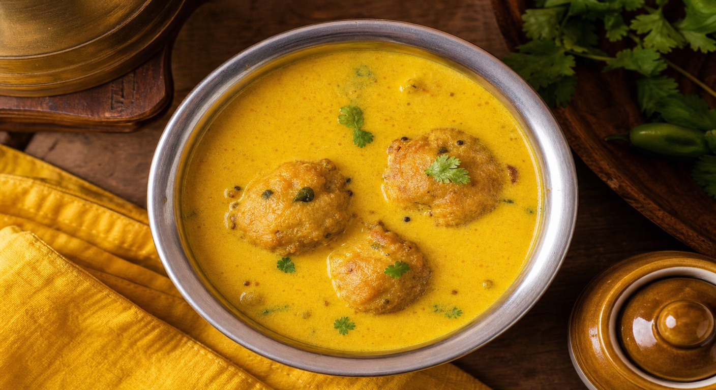 Kadhi pakora - is the curd bowl light?