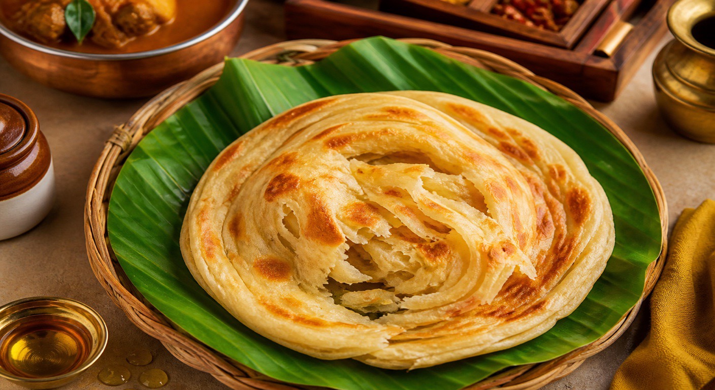 Kerala parotta - the flaky layered trap