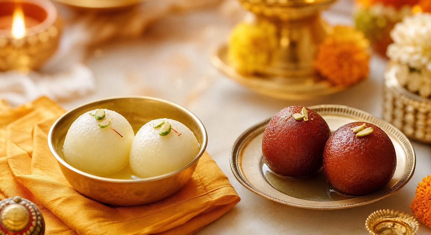 Rasgulla or gulab jamun - the lighter mithai?