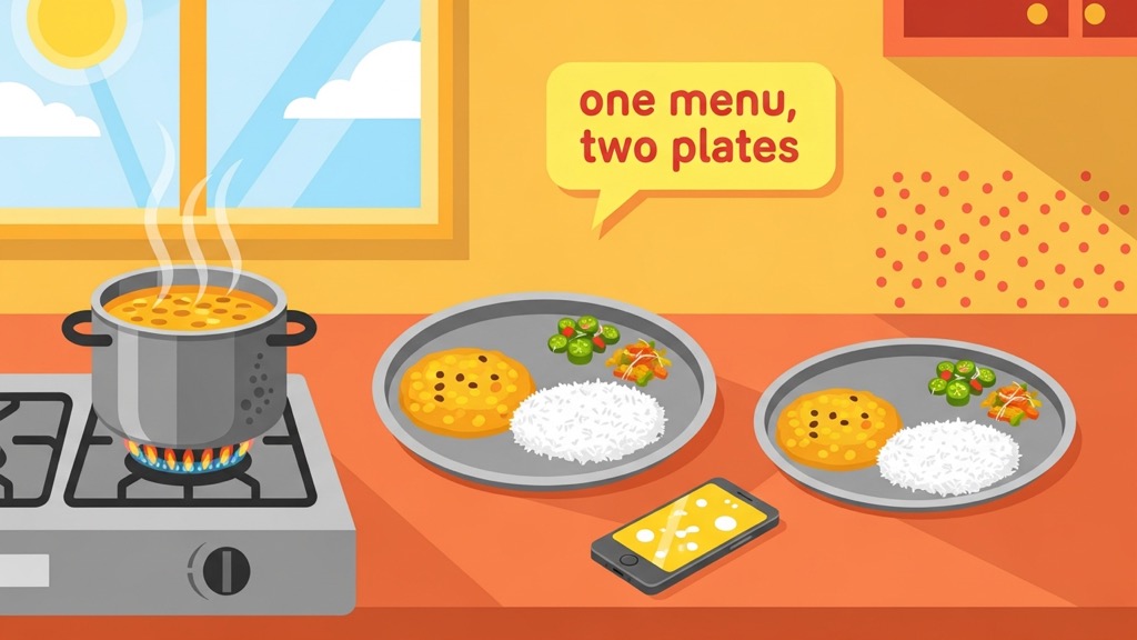 How two people share a kitchen but keep different deficits