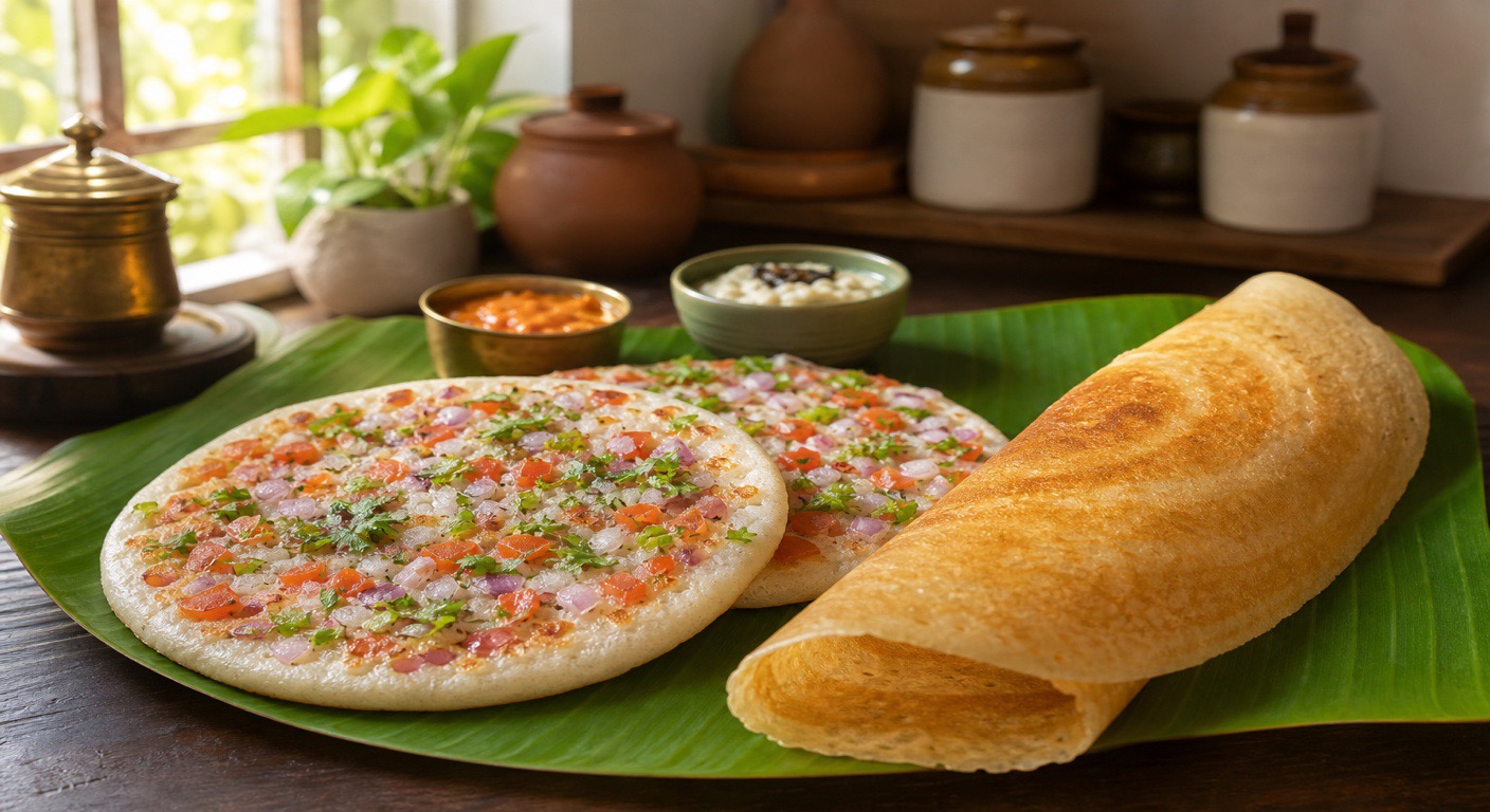 Uttapam - a lighter breakfast than dosa?