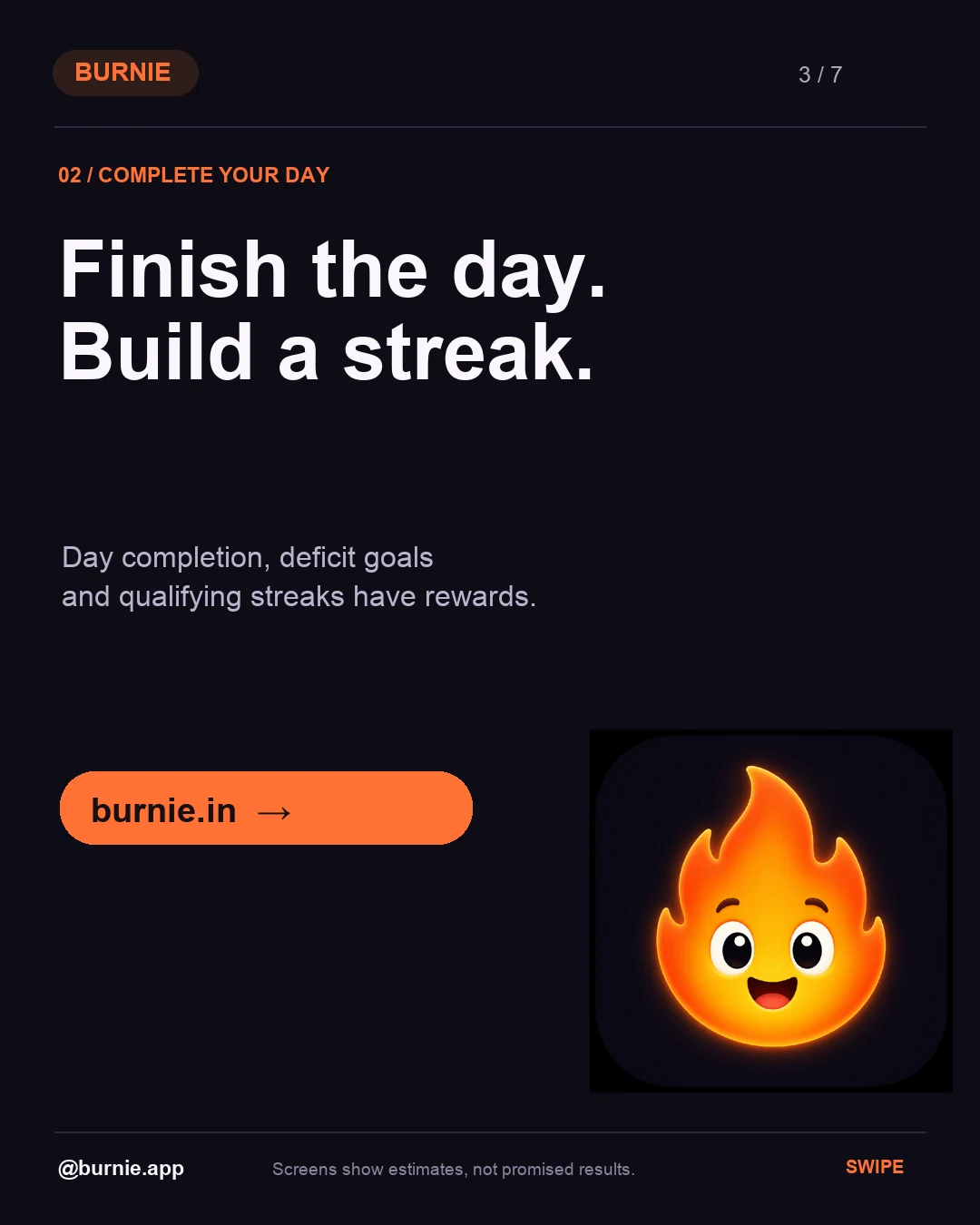 How Burnie points work — slide 3 of 7