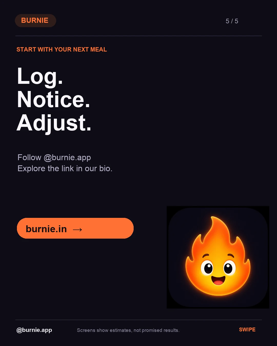 Find Burnie on your device — slide 5 of 5